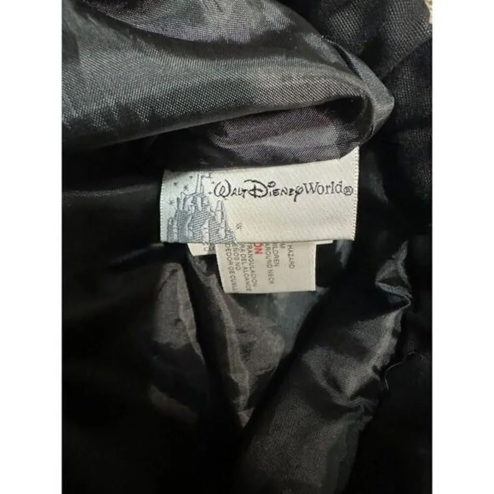 WALT DISNEY WORLD 2008 Drawstring Back Pack Tote Beach Bag Purse Black Tote‎